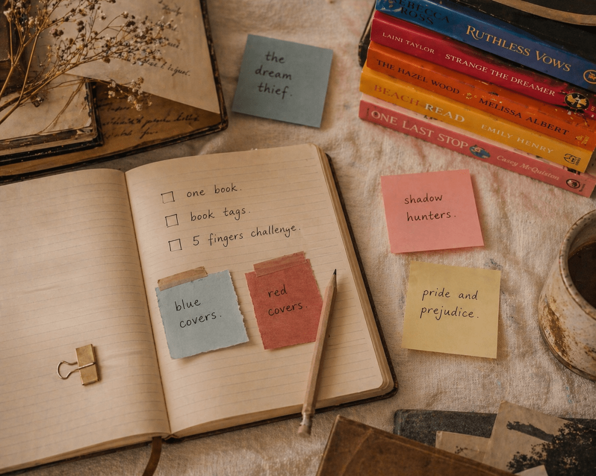 books scattered notes - blog