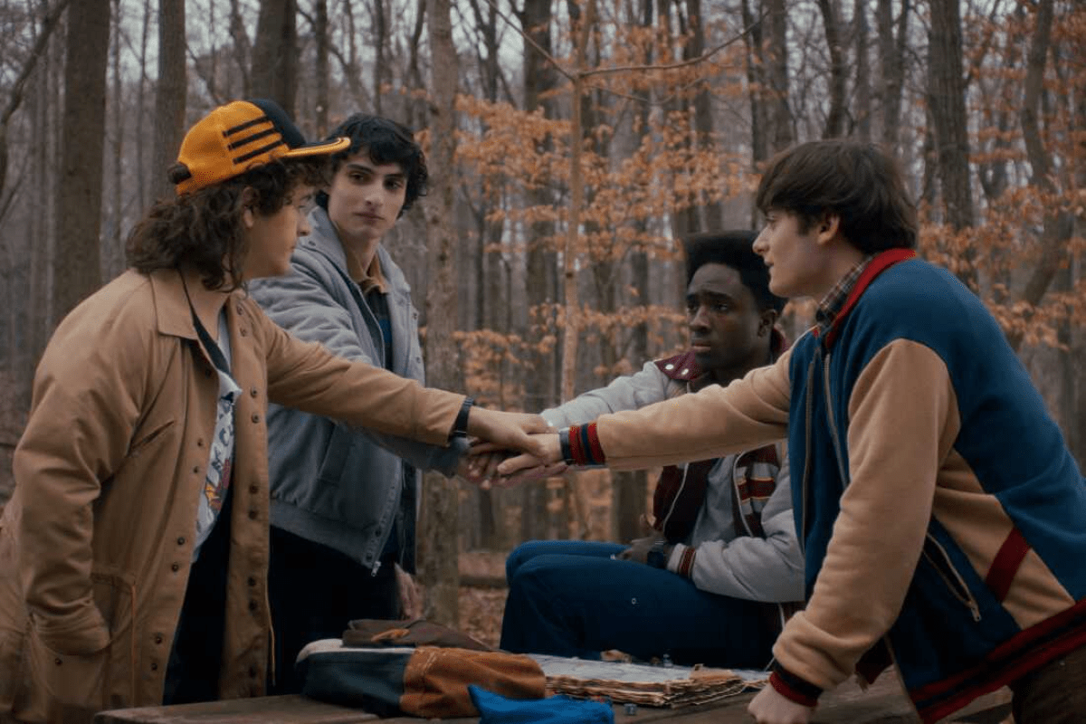main four: dustin mike lucas will - stranger things